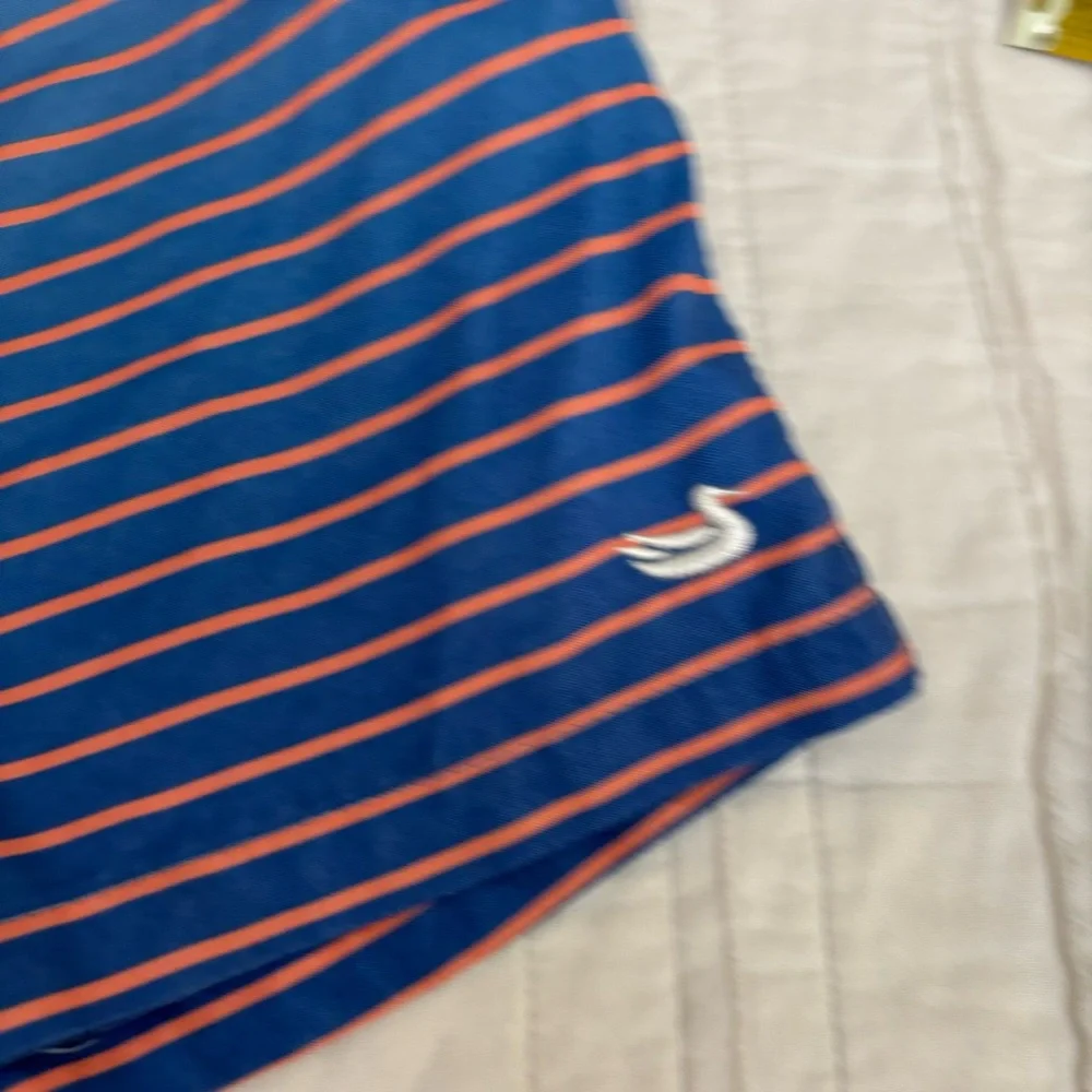 Southern Marsh Men’s XS Blue/Orange Striped Swim Trunks